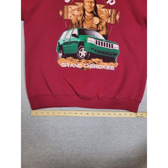 Vintage 90s Jeep Grand Cherokee Crew Neck Sweatshirt FOTL Tag Mens XL Graphic - Picture 7 of 10